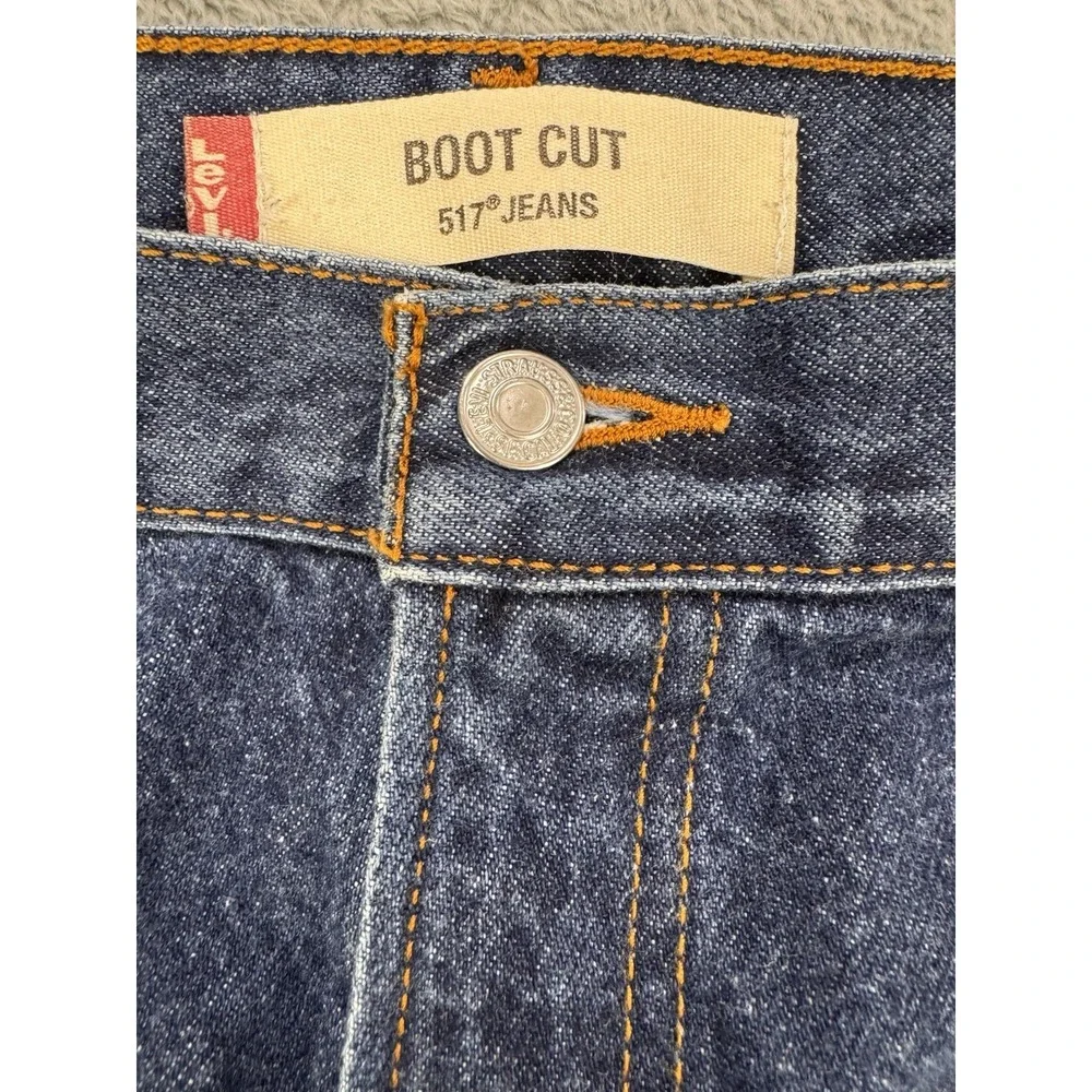 Levi's 517 Jeans Men's 40x32 Blue Bootcut  Denim Cowboy Distressed Faded Western